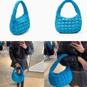 COS Quilted Mini Bag - Vibrant Turquoise